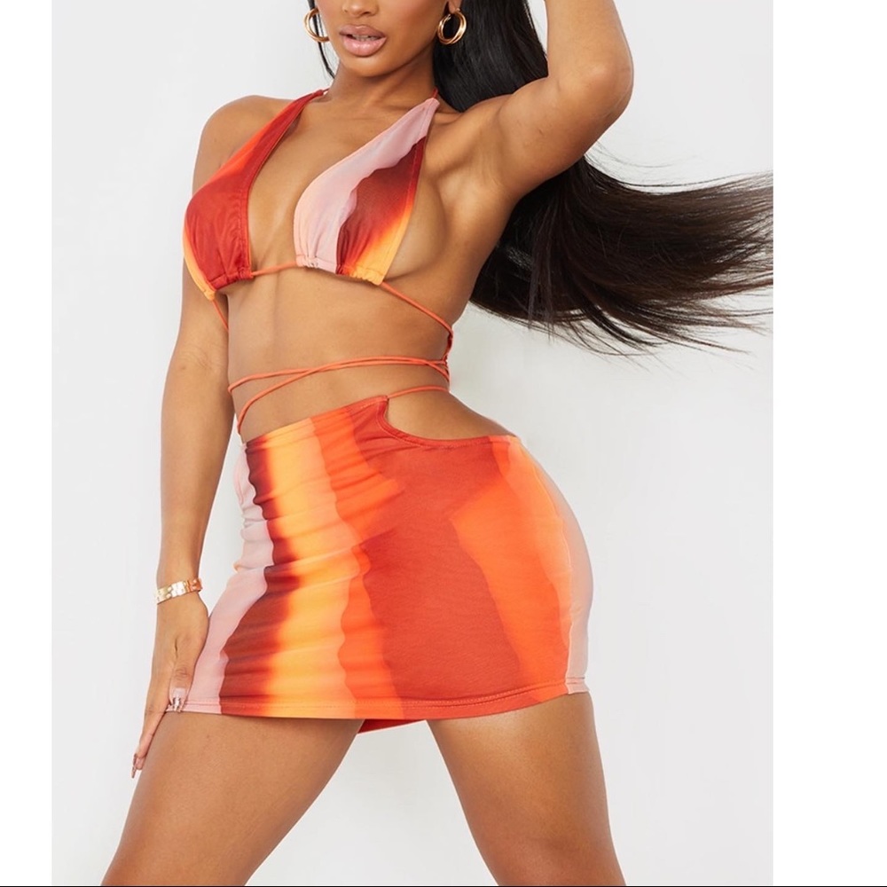 Pretty Little Thing Ombré body-con cut out mini dress. New with tags!